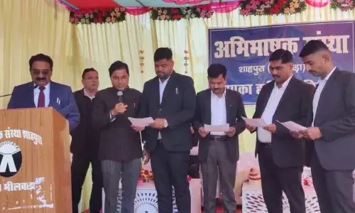 शाहपुरा में अभिभाषक संस्था का गरिमामय शपथग्रहण समारोह