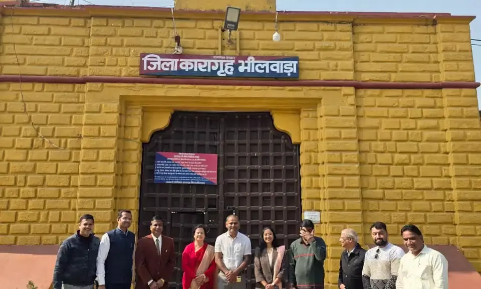 उपभोक्ता अधिकार समिति की केंद्रीय टीम ने किया भीलवाड़ा जिला जेल का औचक निरीक्षण