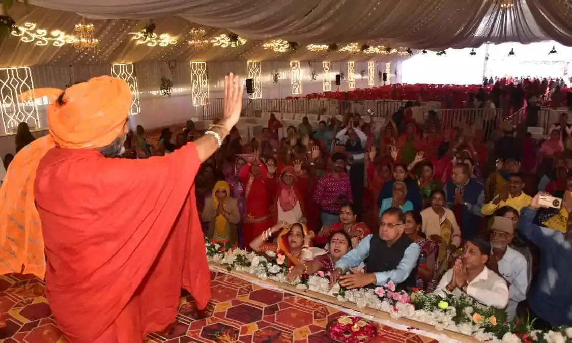 चित्तौड़गढ़ में महाराणा प्रताप को श्रद्धांजलि के साथ सात दिवसीय श्रीमद्भागवत कथा का तृतीय दिवस संपन्न