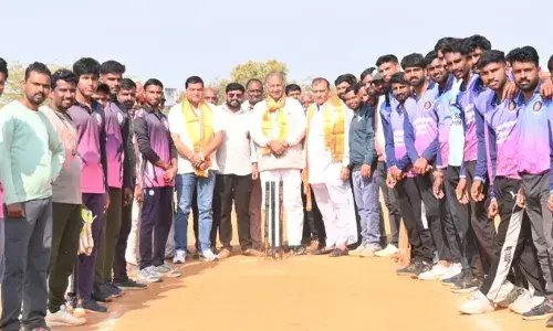 माली समाज की तीन दिवसीय जिला स्तरीय क्रिकेट प्रतियोगिता का शुभारंभ