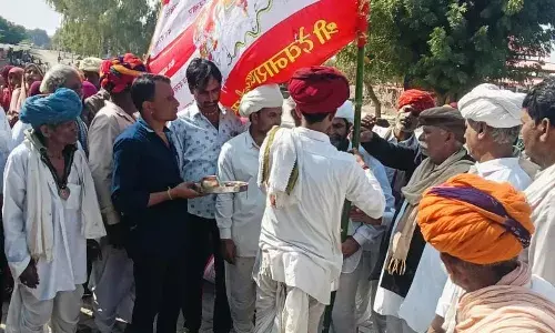 नोहरा काली छठ देवनारायण से मालासेरी में चढ़ाया झंडा