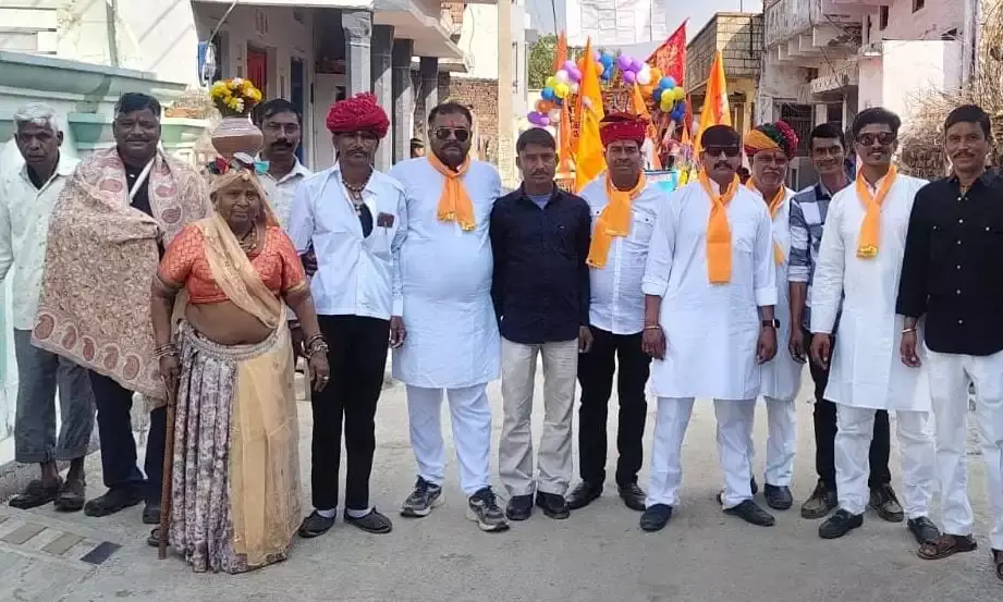 गंगापुर में श्री यादें मां जयंती पर प्रजापत समाज ने निकाली शोभायात्रा