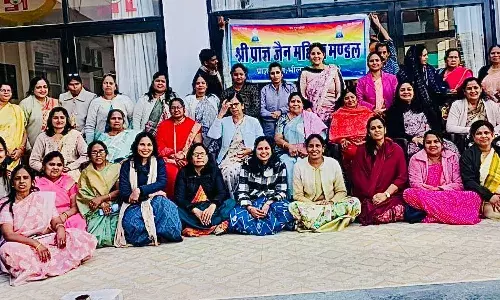 प्राज्ञ जैन महिला मंडल ने आयोजित किया सामयिक दिवस एवं गुरु गुणगान कार्यक्रम