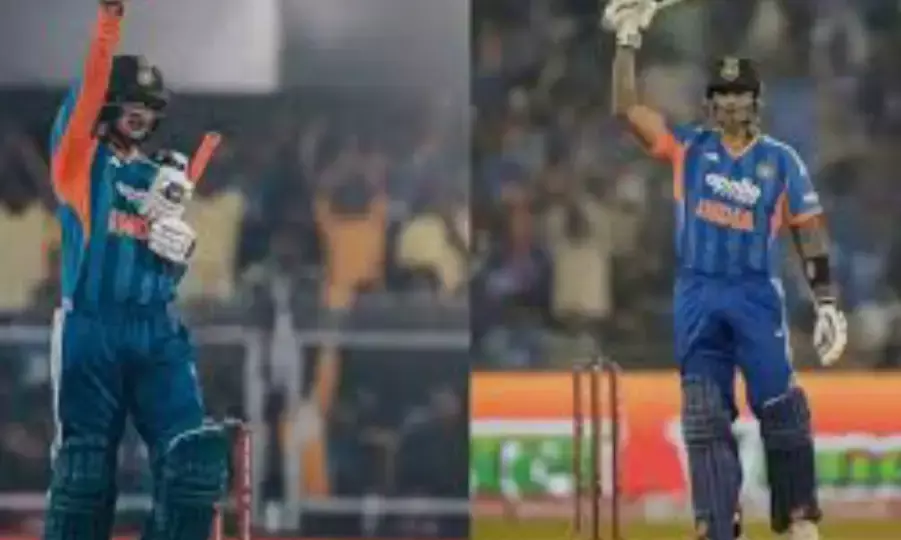 गुवाहाटी में भारत का तूफान: अभिषेक शर्मा की 14 गेंदों में फिफ्टी, न्यूजीलैंड को हराकर जीती सीरीज गुवाहाटी में भारत का तूफान: अभिषेक शर्मा की 14 गेंदों में फिफ्टी, न्यूजीलैंड को हराकर जीती सीरीज