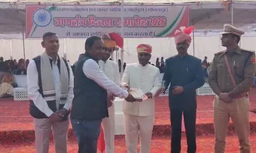 शाहपुरा में गणतंत्र दिवस मनाया, 44 प्रतिभाएं सम्मानित
