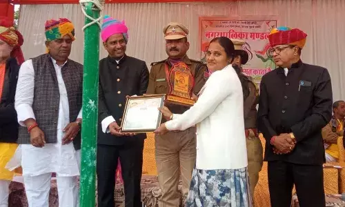 उपखंड स्तरीय गणतंत्र दिवस समारोह में सुगना वैष्णव सम्मानित