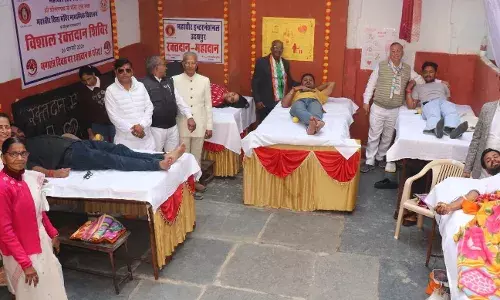 महावीर इंटरनेशनल उदयपुर के शिविर में 64 यूनिट हुआ रक्तदान