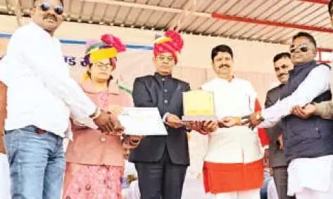 मांडल में श्रीजी ग्रीन विला प्रॉपर्टी समूह का उपखंड स्तर पर सम्मान