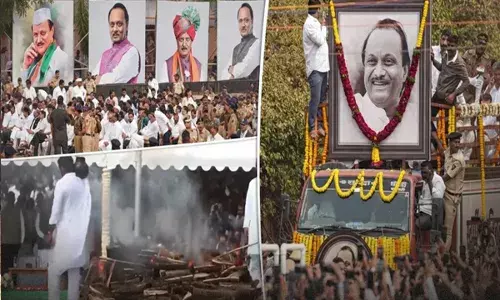 अजित पवार पंचतत्व में विलीन, राजकीय सम्मान से हुआ अंतिम संस्कार