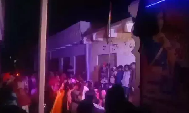 लोक देवता वीर तेजाजी महाराज की जयंती पर गाजे-बाजे के शोभायात्रा निकाली