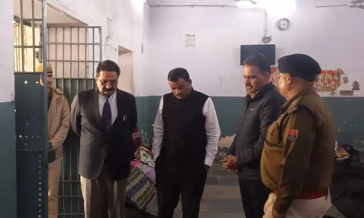 जिला कारागृह भीलवाड़ा का आकस्मिक निरीक्षण