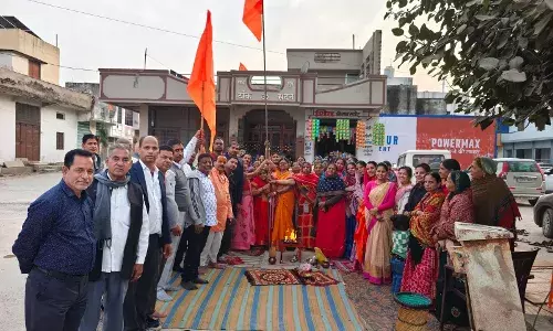 विराट हिंदू सम्मेलन के तहत निंबाहेड़ा की श्रीराम बस्ती–2 में धर्म ध्वजा की स्थापना, गूंजे सनातन एकता के स्वर