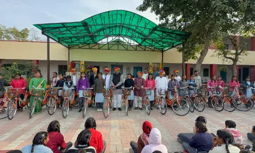 कोटडी में बेटियों को निशुल्क साइकिल वितरण योजना का शुभारंभ