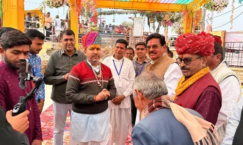 शिला पूजन से मंदिर निर्माण को मिलेगी नई गति : आंजना शिला पूजन से मंदिर निर्माण को मिलेगी नई गति : आंजना