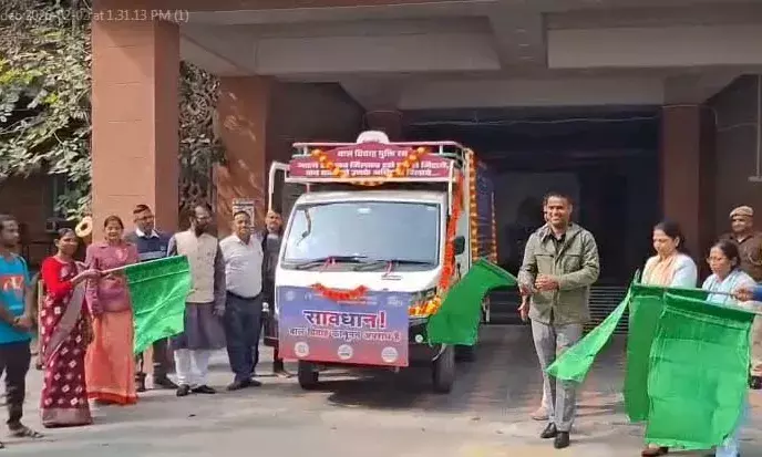 बाल विवाह मुक्ति रथ को भीलवाड़ा में हरी झंडी दिखाकर किया रवाना, एसपी ने की जागरूकता की अपील बाल विवाह मुक्ति रथ को भीलवाड़ा में हरी झंडी दिखाकर किया रवाना, एसपी ने की जागरूकता की अपील