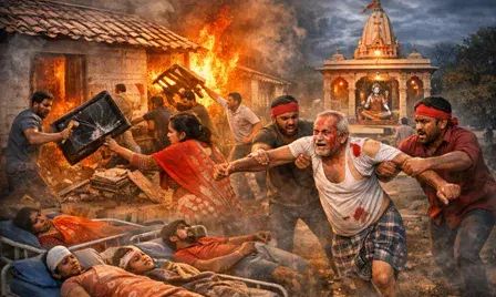 घर में घुसी भीड़, तोड़फोड़ के बाद आगजनी, पिता को घसीटकर मंदिर ले गए