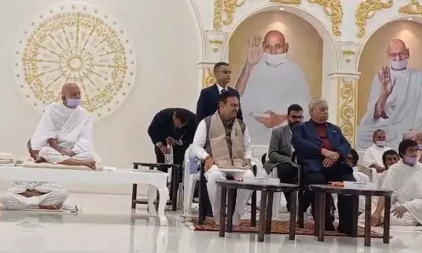 मुख्यमंत्री भजनलाल शर्मा का लाडनूं दौरा, जैन विश्व भारती में लिया आचार्य महाश्रमण का आशीर्वाद