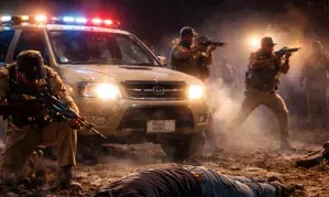 मुठभेड़ में ढेर हुआ एक लाख का इनामी लुटेरा, सिपाही घायल, दूसरा बदमाश फरार