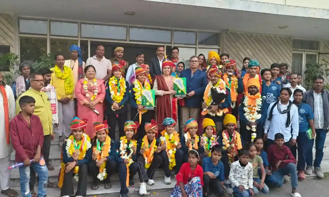 स्वर्णिम इतिहास रचने वाले अंतरराष्ट्रीय लैक्रोज विजेताओं का उदयपुर में अभूतपूर्व सम्मान