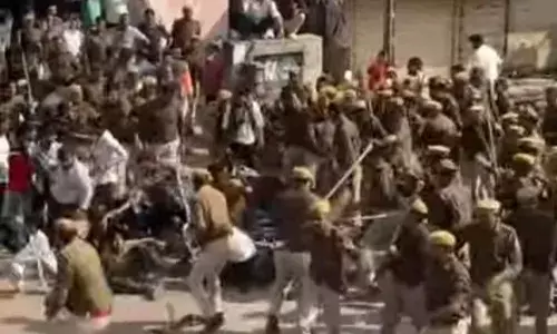 बछड़े की मौत के विरोध में बारां बंद, प्रदर्शन के दौरान पुलिस से झड़प