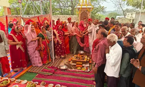वैदिक मंत्रोच्चार के साथ दो दिवसीय सरस्वती माता प्राण-प्रतिष्ठा महोत्सव सम्पन्न