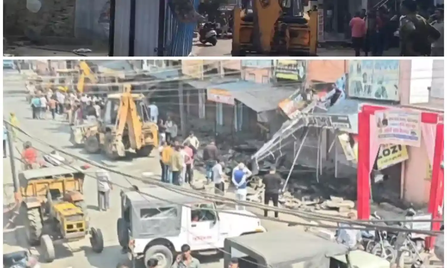 शहर में गरजा निगम का पीला पंजा, पक्के अतिक्रमण ध्वस्त, टीनशेड और कबीने  हटाई