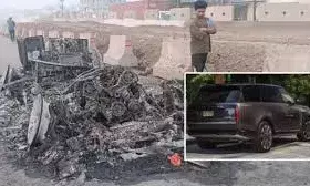 नासिक: राजस्थान के भाजपा सांसद लुंबाराम चौधरी की कार में लगी भीषण आग, बाल-बाल बची जान