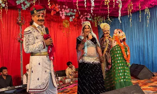 महेशपुरा में एक शाम देवनारायण भगवान भैरुनाथ के नाम बगड़ावत कथा आयोजित