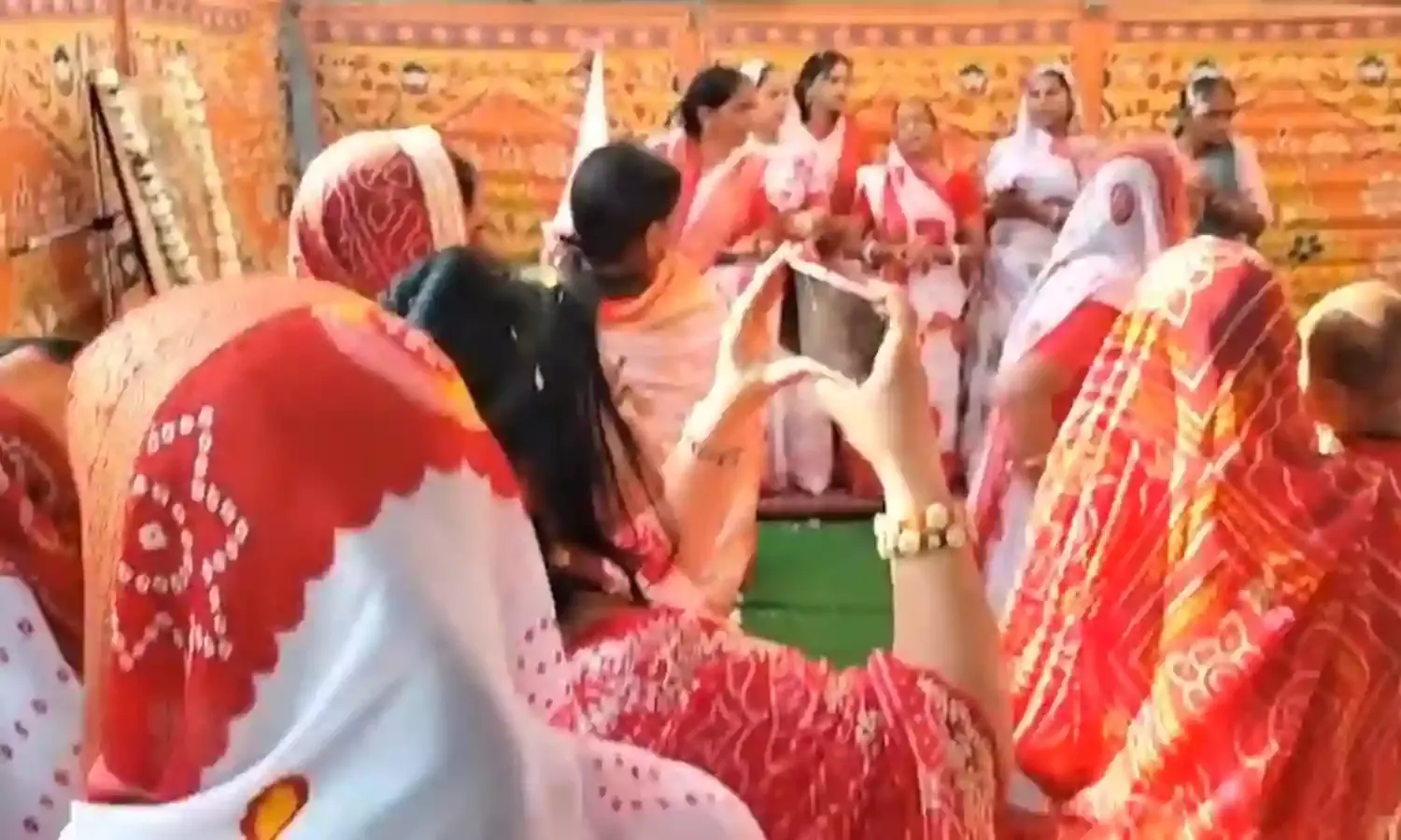 आदर्शनगर कोटा रोड में फागोत्सव की धूम, फूलों से खेली होली