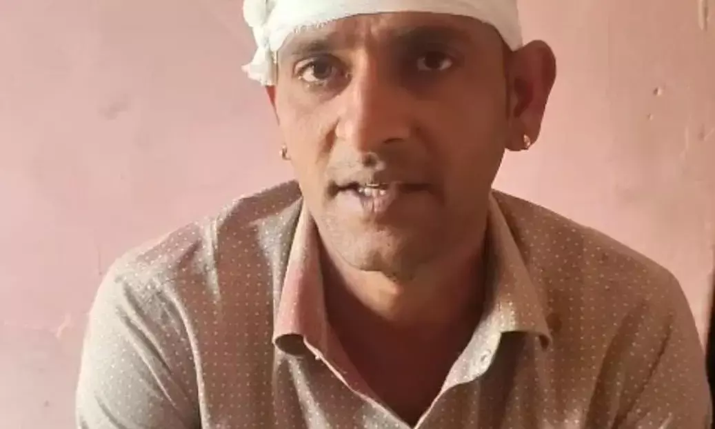 युवक के सिर पर ईंट से हमला, सिर में लगें टांके