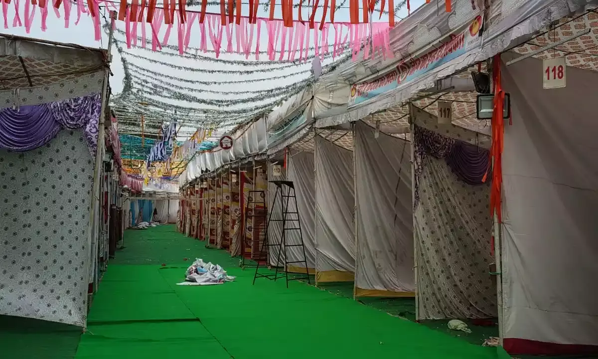 गांधी ग्राउंड में संभाग स्तरीय अमृता हाट आज से मेले की तैयारियां पूर्ण, 24 फरवरी तक होगा आयोजन