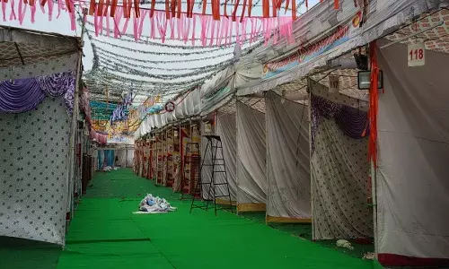 गांधी ग्राउंड में संभाग स्तरीय अमृता हाट आज से मेले की तैयारियां पूर्ण, 24 फरवरी तक होगा आयोजन