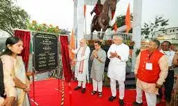 गांधीनगर में शिवाजी महाराज की प्रतिमा का लोकार्पण, शाह ने कहा – मोदी ने पूरा किया संकल्प