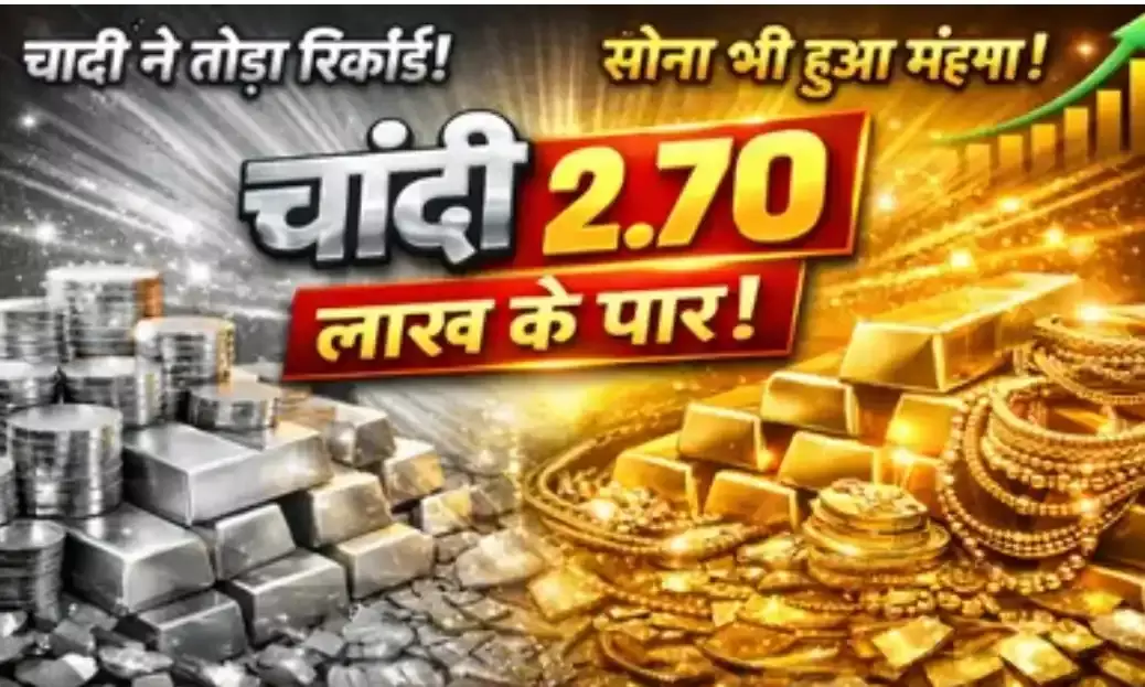 सोने-चांदी की कीमतों में ऐतिहासिक  उछाल: उतार-चढ़ाव के बीच  चांदी 2लाख 70 हजार पर पहुंची
