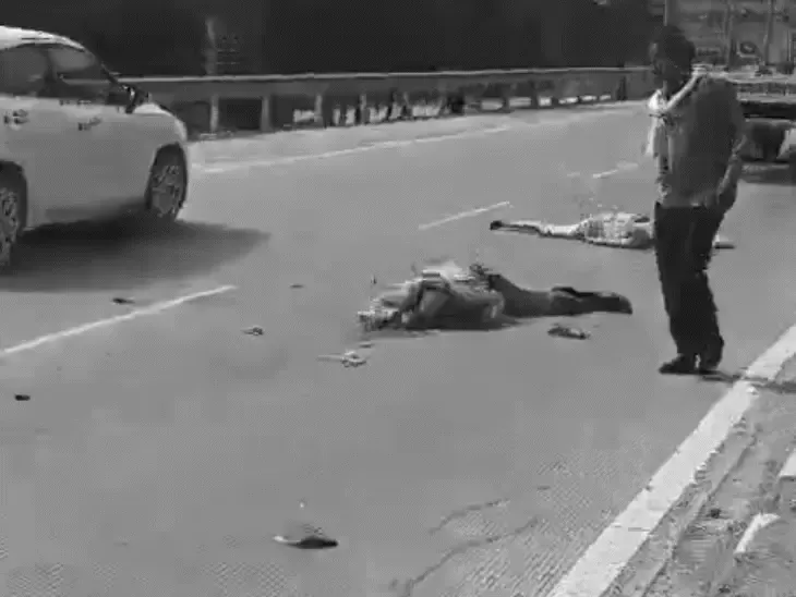 तेज रफ्तार कंटेनर ने बाइक को मारी टक्कर, पिता-पुत्री की मौके पर ही मौत तेज रफ्तार कंटेनर ने बाइक को मारी टक्कर, पिता-पुत्री की मौके पर ही मौत