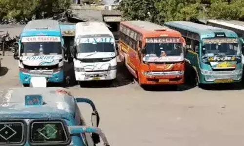 भीलवाड़ा में निजी बस हड़ताल, 1800 बसें बंद: चार लाख से अधिक यात्री प्रभावित