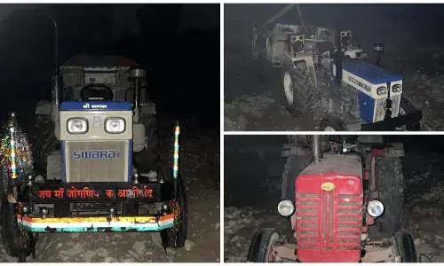 ​भीलवाड़ा: बनास नदी में माफियाओं पर पुलिस का प्रहार; 8 ट्रैक्टर ट्रालियां जब्त