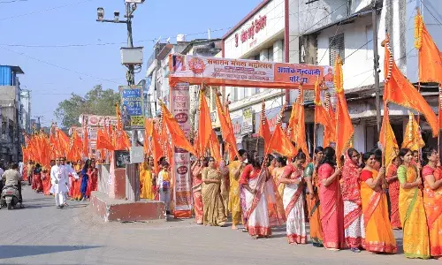 501 निशानों के साथ “जय श्री श्याम” से गूंजायमान हुआ भीलवाड़ा ,सायंकाल ‘श्याम मनोहर’ भजन संध्या, दिन में होगा 56 भोग