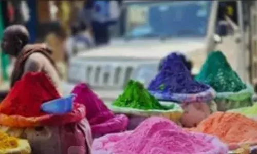 गुलाल के नाम पर बिक रहा पिसा पत्थर; प्रशासन मौन, जनता की सेहत दांव पर