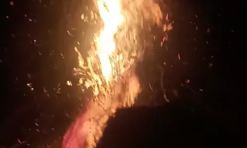 सूरजनगर में हर्षोल्लास के साथ हुआ होलिका दहन: सीधी उठी अग्नि की ज्वाला बनी शुभ संकेत