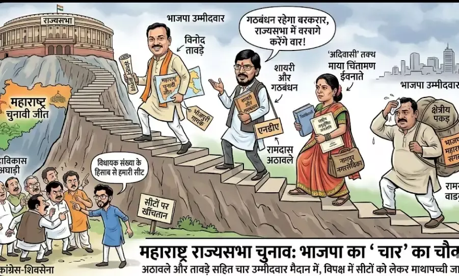 राज्यसभा चुनाव: भाजपा ने महाराष्ट्र से विनोद तावड़े और रामदास अठावले सहित 4 उम्मीदवारों की घोषणा की