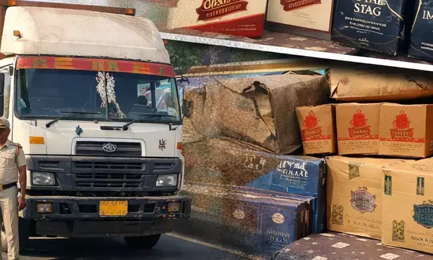 उदयपुर में 5 करोड़ की अवैध अंग्रेजी शराब जब्त, सोयाबीन के कट्टों की आड़ में गुजरात ले जाई जा रही थी