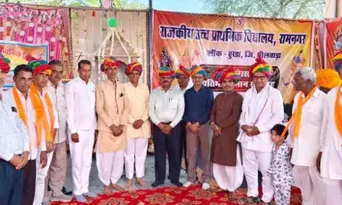 रामनगर स्कूल में जनसहयोग से बना भव्य सरस्वती मंदिर, समरसता भोज के साथ हुआ समारोह