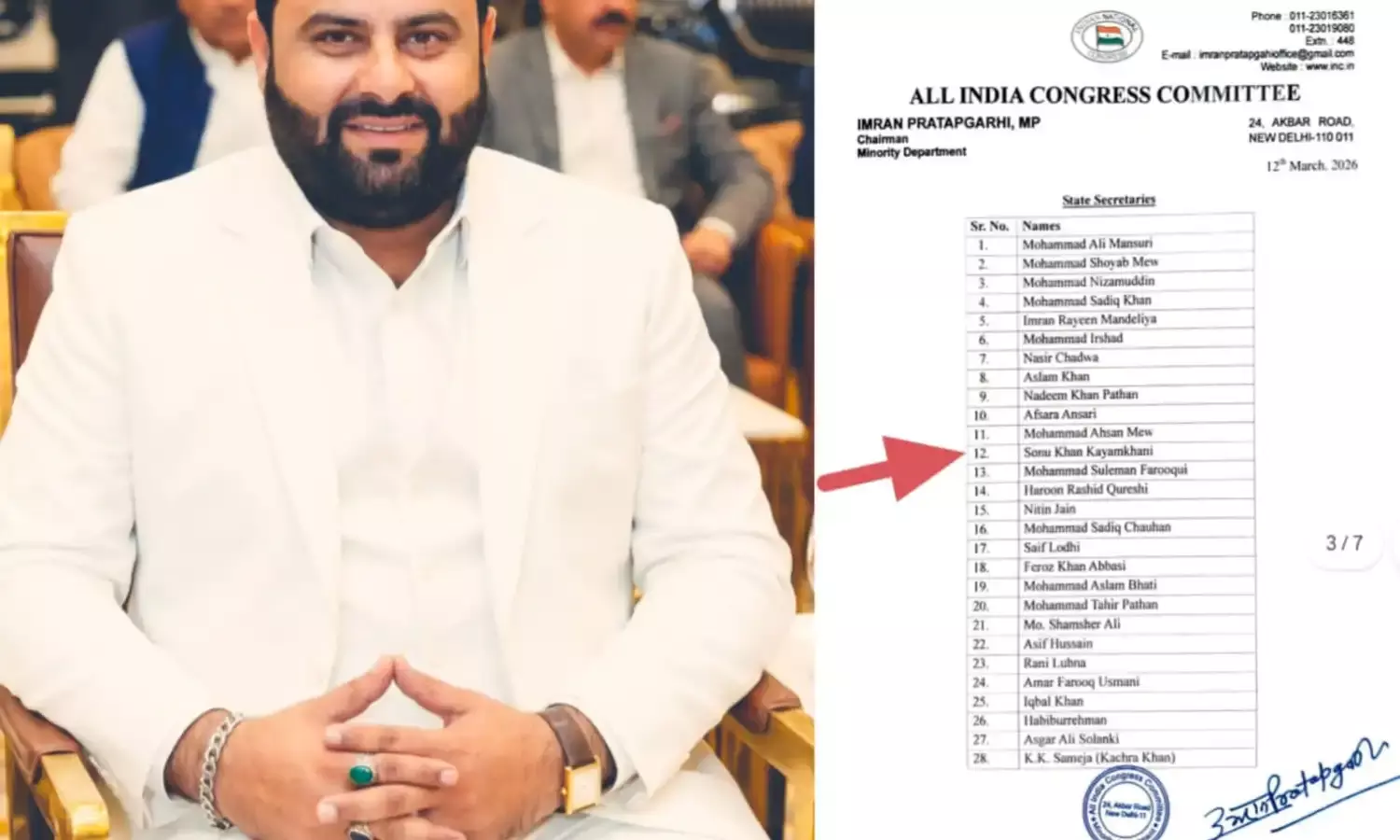 खान कायमखानी को प्रदेश संगठन में बड़ी जिम्मेदारी, समर्थकों में खुशी की लहर