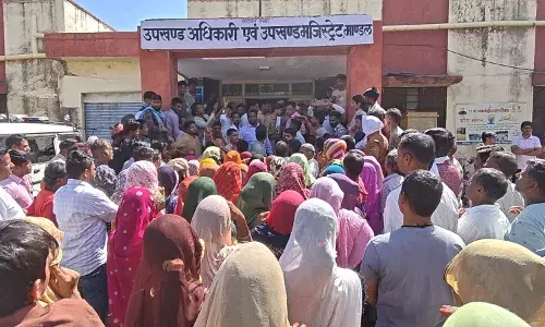 मांडल: जनप्रतिनिधियों के समर्थन में उतरा सर्व समाज, झूठे आरोपों के खिलाफ प्रदर्शन