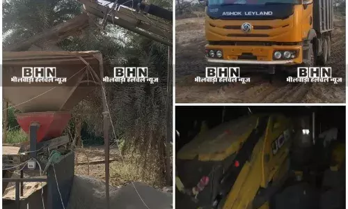 बजरी माफिया और गार्नेट प्लांटों पर पुलिस का हल्ला बोल, कई वाहन जब्त