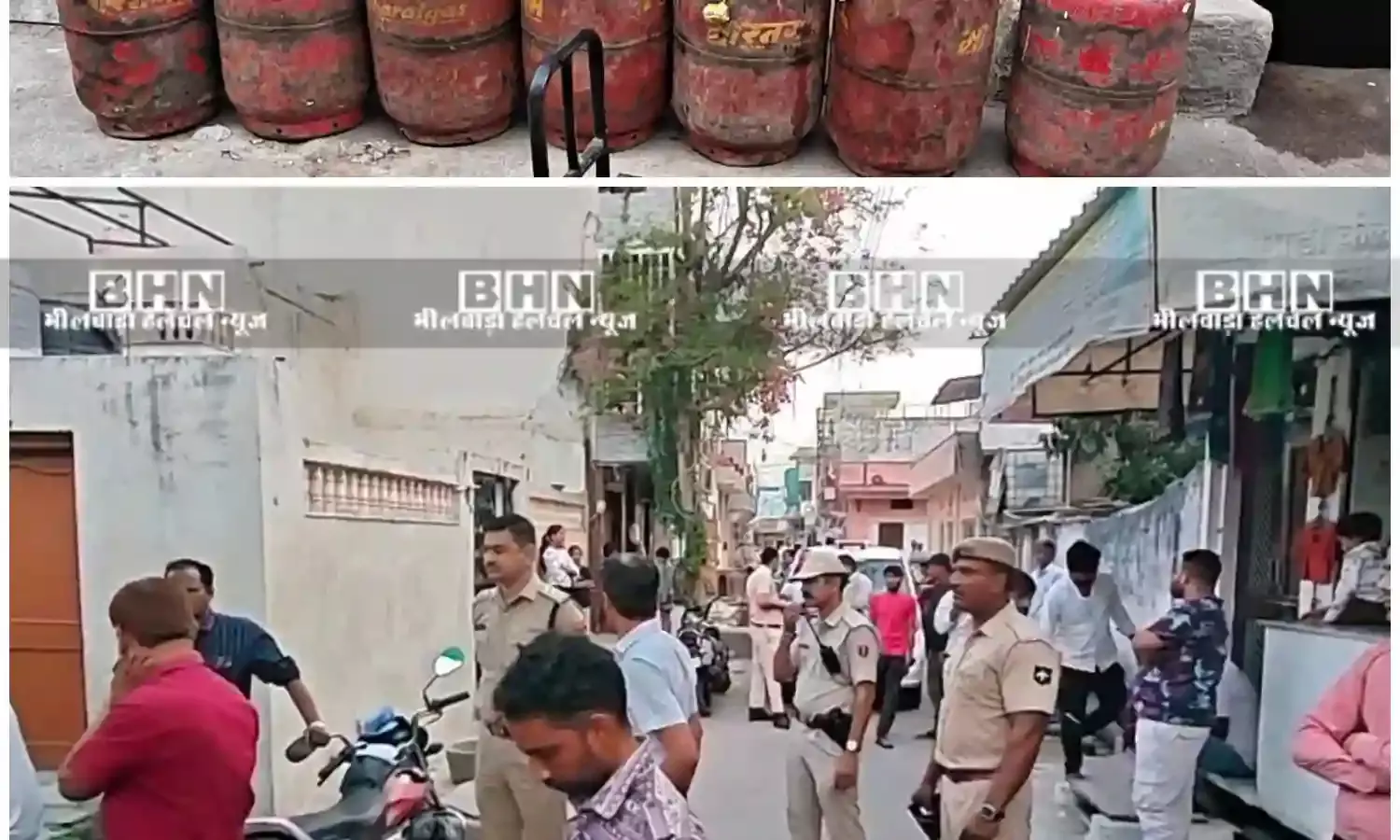 मकान पर दबिश देकर 17 सिलेंडर जब्त, रिफिलिंग उपकरण बरामद