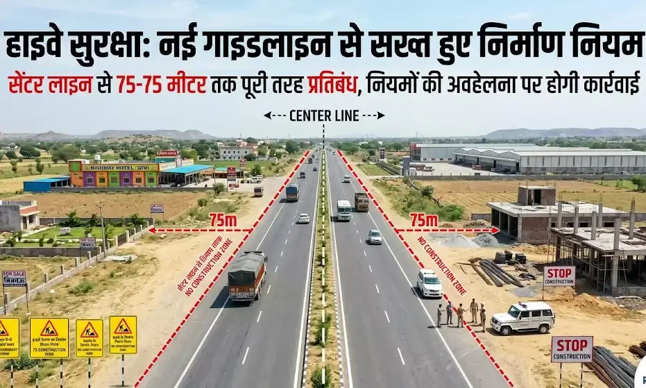 हाइवे किनारे निर्माण पर सरकार की बड़ी सख्ती: सेंटर लाइन से 75-75 मीटर तक पाबंदी, निवेशकों की पूंजी फंसने की आशंका हाइवे किनारे निर्माण पर सरकार की बड़ी सख्ती: सेंटर लाइन से 75-75 मीटर तक पाबंदी, निवेशकों की पूंजी फंसने की आशंका