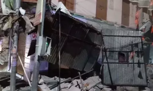 राजसमंद: जेके मोड़ पर भरभरा कर ढहा मकान, टला बड़ा हादसा