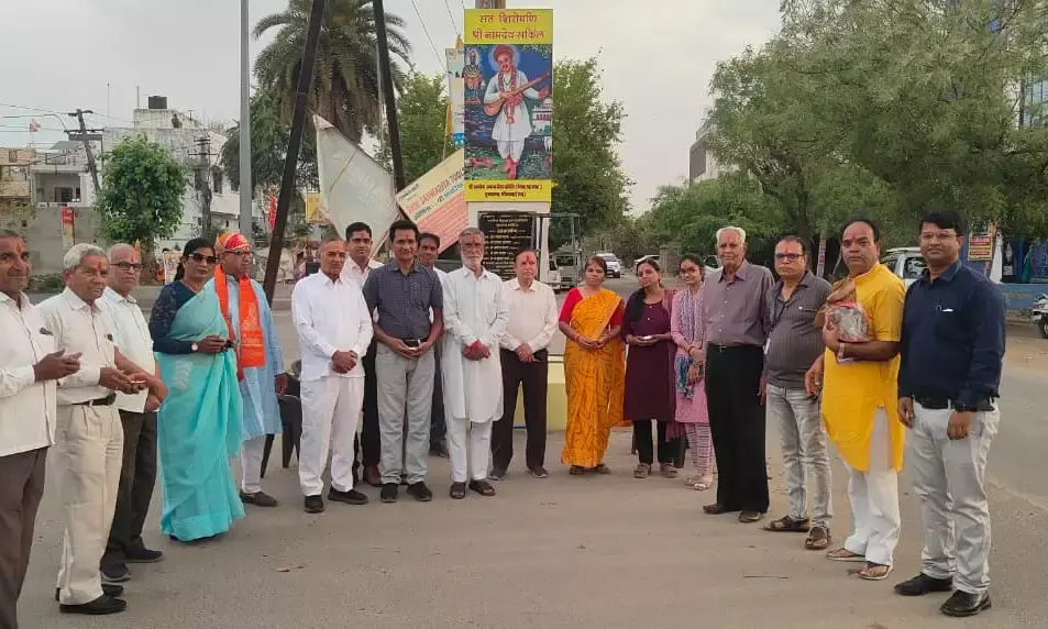 नामदेव सर्किल पर गूंजा वंदे मातरम: हर्षोल्लास के साथ मनाया गया नव संवत्सर 2083